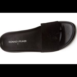 Donald pliner Distressed Metallic Slide Sandal